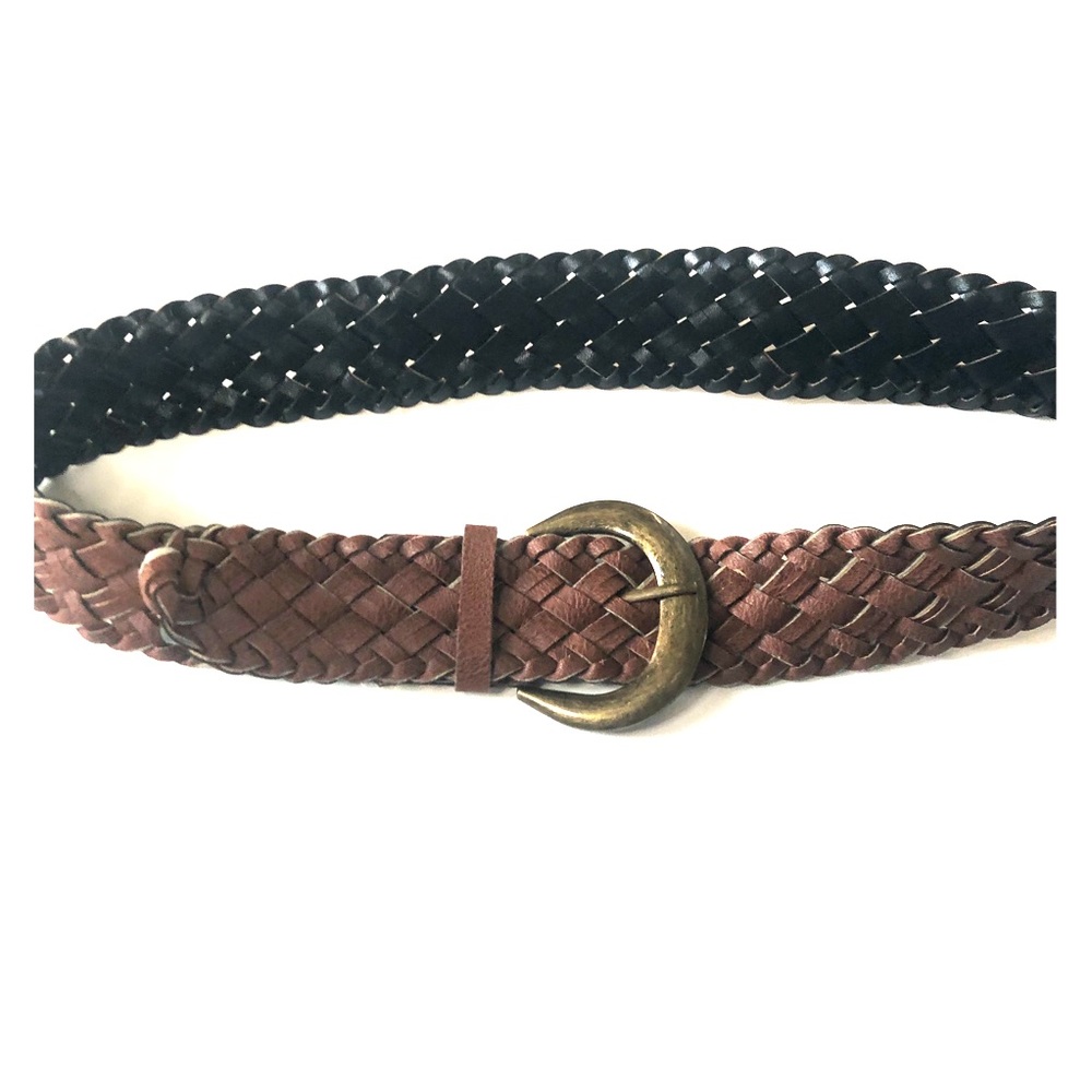 Vintage braided brown belt 38”